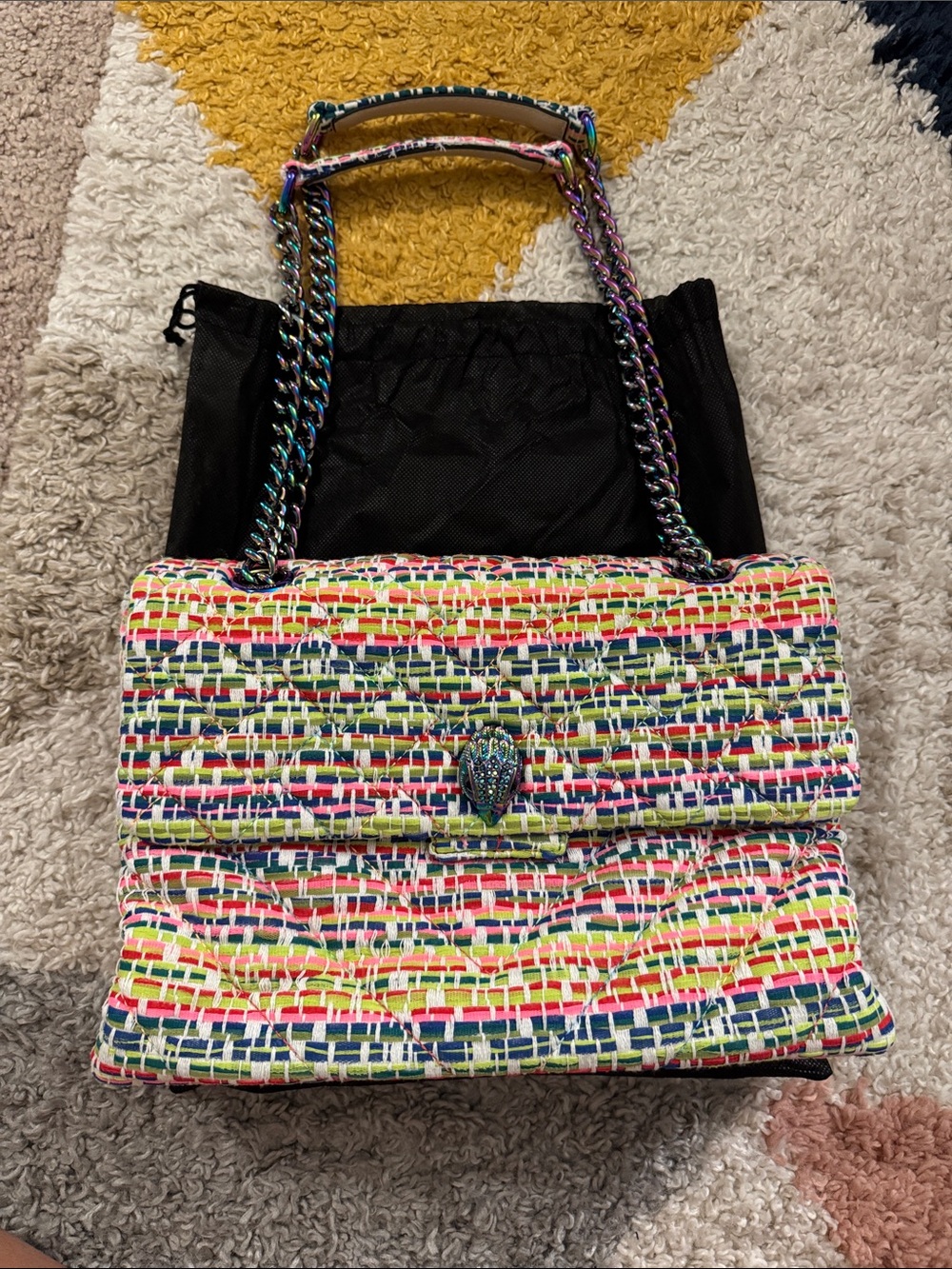 Kurt Geiger London Large Kensington Tweed Shoulder Bag